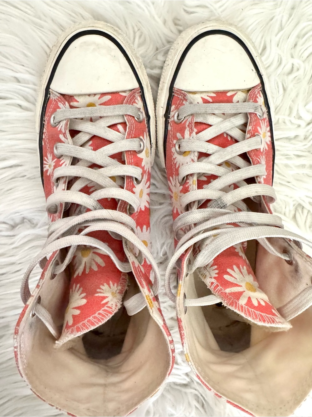 Converse Platform Pink Daisy High-Top Women’s Sneakers - Picture 4 of 5